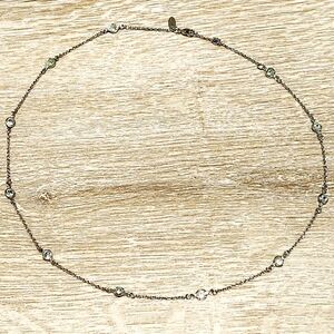 Alainn Cubic Zirconia Signed Station Choker Necklace Fashion Jewelry